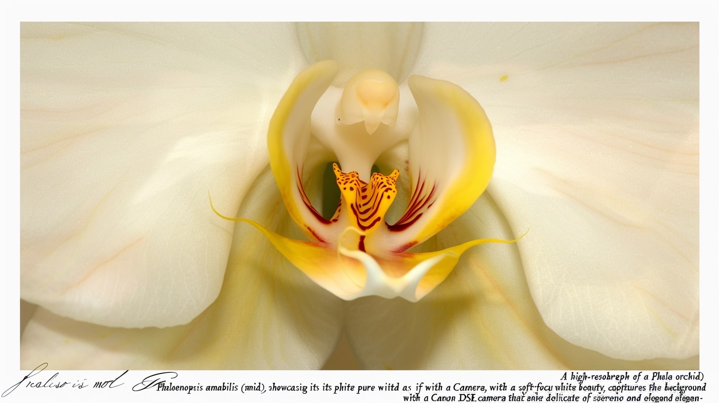 「ファレノプシス・アメビリス」：純白の美しさを持つ胡蝶蘭